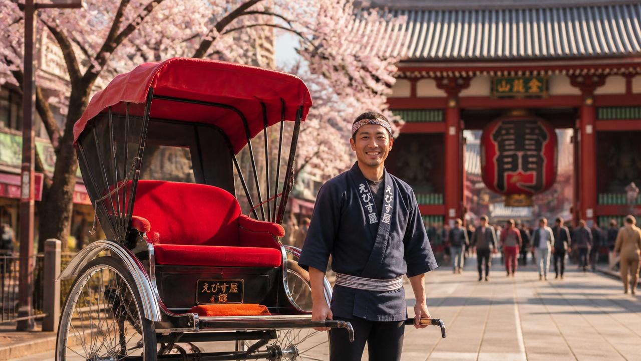 Traditional rickshaw in Asakusa, Tokyo